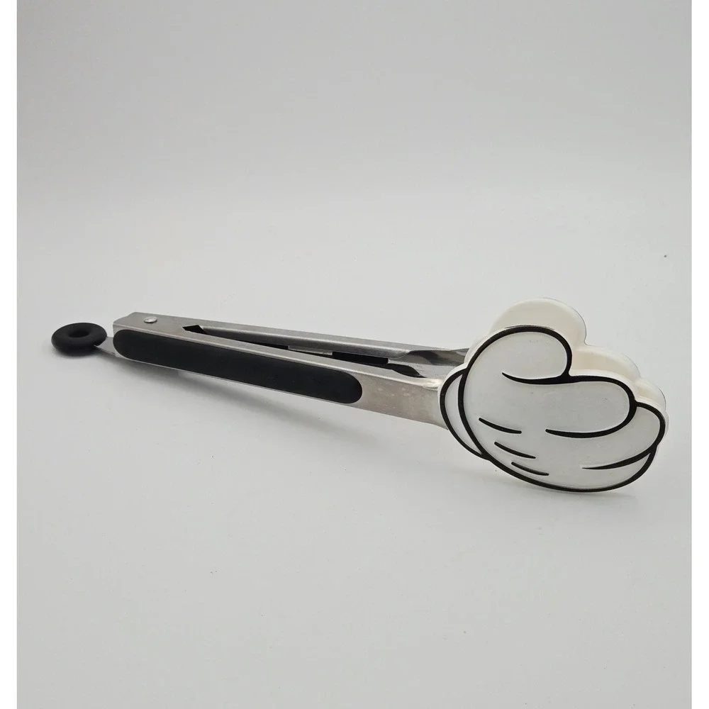 Disney Mickey Mouse Glove Silicone Stainless Steel Kitchen Tongs Black White